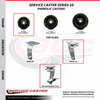 Service Caster 4 Inch Phenolic Caster Set with Ball Bearings 2 Brakes 2 Rigid SCC SCC-20S420-PHB-TLB-2-R-2